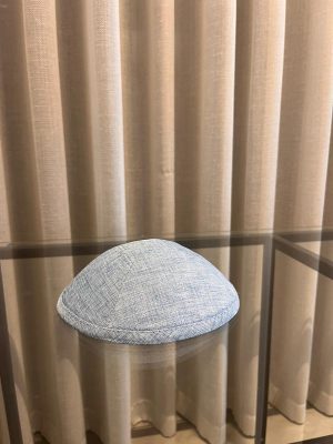 כיפה פשתן תכלת