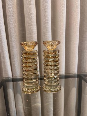 פמוטי קריסטל חישוקים זהב