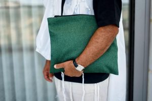 סט כיסויים-מבד ארוג גוון ירוק