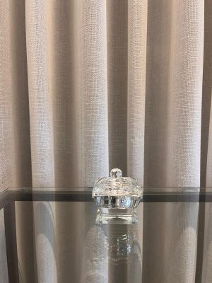 מלחיה קריסטל מרובעת-כסף