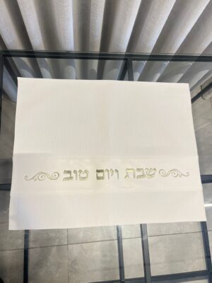 כיסוי חלה מהודר דמוי עור הבלטות בזהב