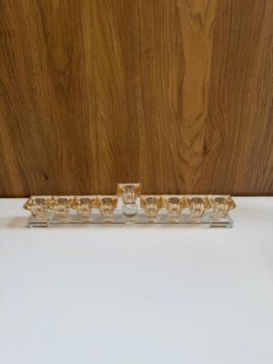 חנוכיה מהודרת- דגם קריסטל זהב