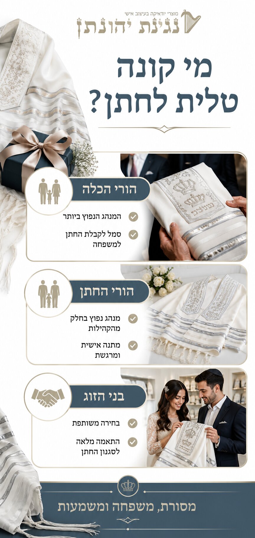 מי קונה טלית לחתן? כל מה שצריך לדעת לפני החתונה