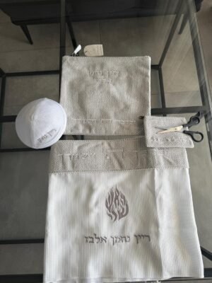 סט חאלקה-דגם פשתן אפור