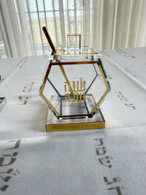 כלי מעויין מהודר לדבש | קריסטל זהב